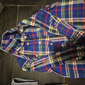 Blue Plaid Flannel Shirt